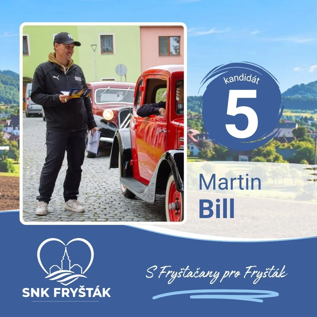 Martin Bill u historického automobilu